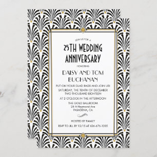 Art Deco Gatsby Wedding Jubileum Kaart