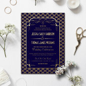Art Deco Gatsby Wedding Real uit 1920 Folie Uitnodiging