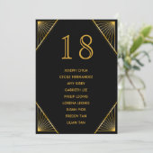 Art Deco Gatsby Wedding Seating Chart Programma (Staand voorkant)