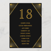 Art Deco Gatsby Wedding Seating Chart Programma (Voorkant)