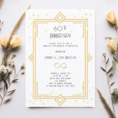 Art Deco Gatsby witte 60ste huwelijksverjaardag Kaart