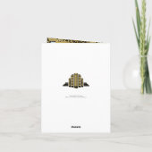 Art Deco gebouwen zwart, goud bruiloft Dank u Bedankkaart (Achterkant)