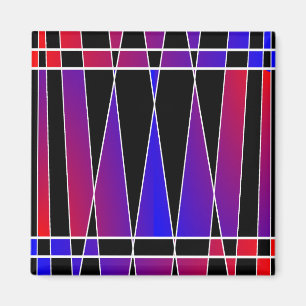 Art Deco "Gefractioneerd" door Kenneth Yoncich Magneet