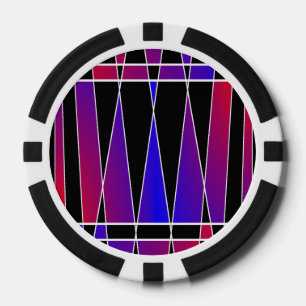 Art Deco "Gefractioneerd" door Kenneth Yoncich Poker Chips