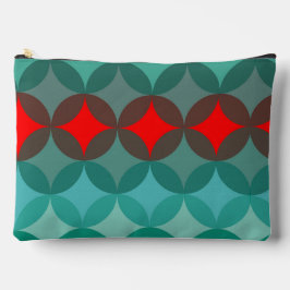 Art Deco Geïnspireerd blauwgroen & rood abstract Etui