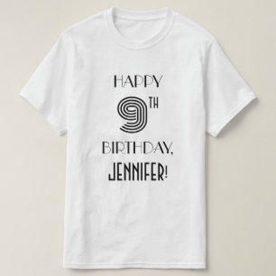 Art Deco geïnspireerd look 9e verjaardagsfeestje S T-shirt