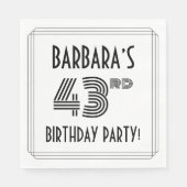 Art Deco geïnspireerd op 43e verjaardag, aangepast Servet (Voorkant)