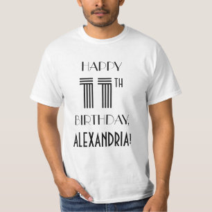 Art Deco geïnspireerd uitziende verjaardagsshirt 1 T-shirt