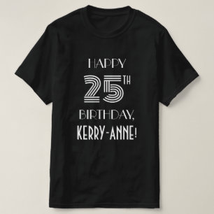 Art Deco geïnspireerde stijl 25e verjaardagsfeestj T-shirt
