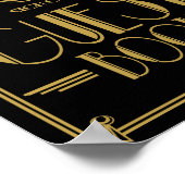 Art Deco Gelieve ons trouwalbum te tekenen bruilof Poster (Hoek)