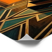 Art Deco Gentleman Silhouette Top Hat Cane Poster (Coin)