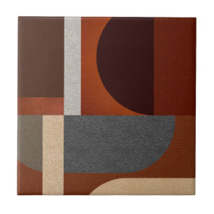 Art Deco Geometric Art - Ledertextiel Tegeltje