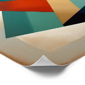 Art Deco Geometric Christmas Triangle Branches Poster (Hoek)