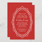 Art Deco Geometric Corporate Holiday Party Kaart (Voorkant / Achterkant)