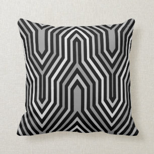 Art Deco Geometric - grijze/grijze tinten Kussen
