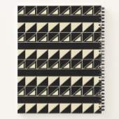 Art Deco Geometric in Black Personalized Notitieboek (Achterkant)