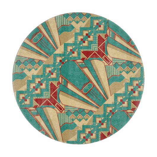 Art Deco Geometric Pattern Snijplank (Voorkant)
