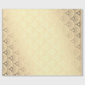 Art Deco Geometric Seashells Gold Foxier Cadeaupapier (Vlak)