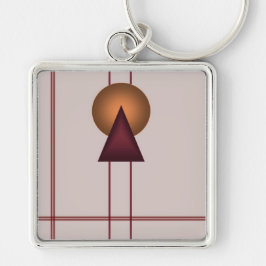 Art Deco Geometric Sleutelhanger