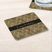 Art Deco Geometric  Vierkante Kartonnen Onderzetter (Schuin)