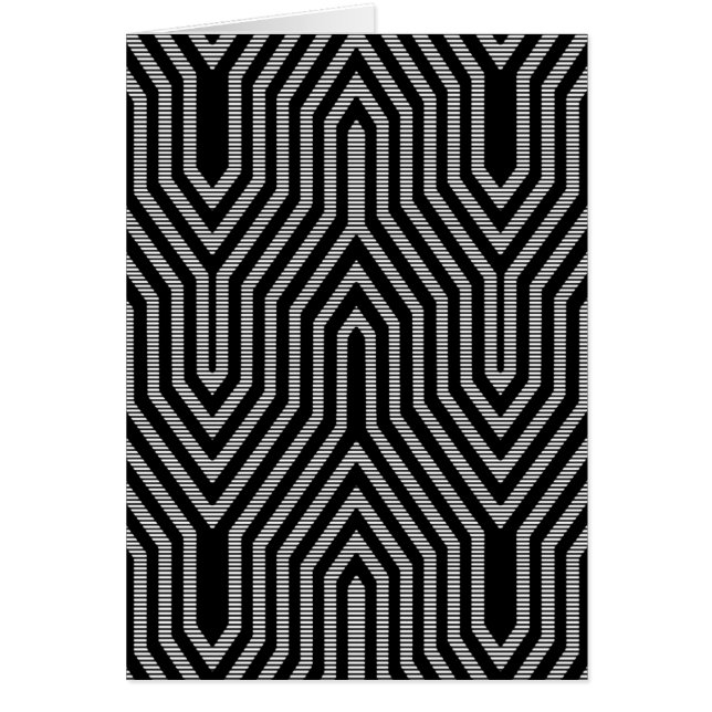 Art Deco Geometric - zwart-wit (Voorkant)
