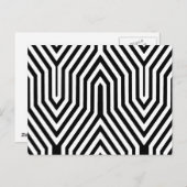 Art Deco Geometric - zwart-wit Briefkaart (Voorkant / Achterkant)