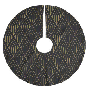 Art Deco:  geometrisch behang. Kerstboom Rok
