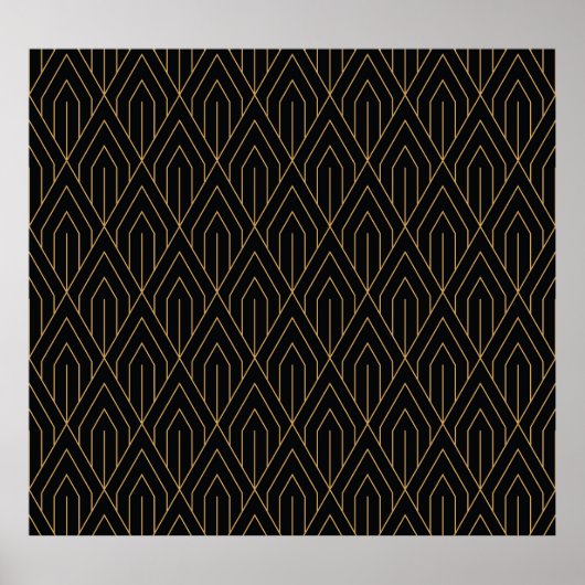 Art Deco:  geometrisch behang. Poster (Voorkant)