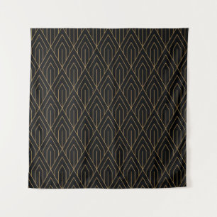 Art Deco: geometrisch behang. Wandkleed