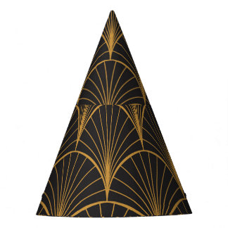 Art Deco geometrisch cirkelpatroon Feesthoedjes