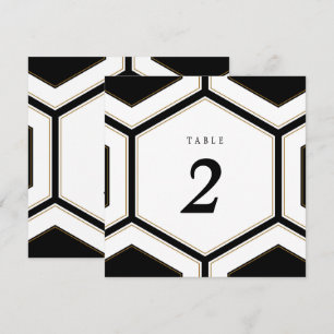 Art Deco geometrisch diamanten huwelijks tafelnumm Kaart