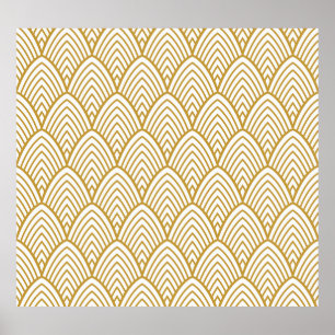 Art Deco geometrisch naadloos patroon. Poster