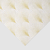 Art Deco geometrisch patroon in goud & wit Tissuepapier (Detail)