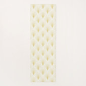 Art Deco geometrisch patroon in goud & wit Yogamat (Achterkant)