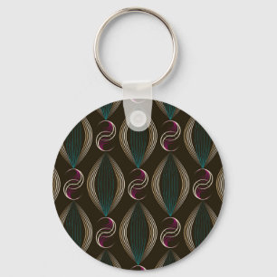 Art deco: geometrisch patroon. sleutelhanger