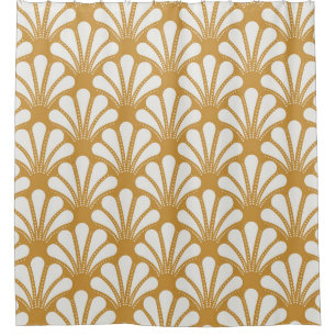Art Deco geometrisch Zee Shell Douchegordijn