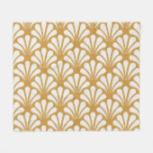 Art Deco geometrisch Zee Shell Fleece Deken (Voorkant (Horizontaal))