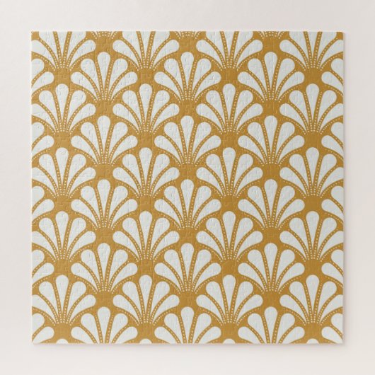 Art Deco geometrisch Zee Shell Legpuzzel (Verticaal)