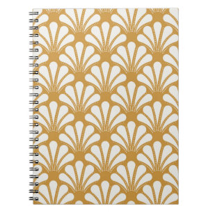 Art Deco geometrisch Zee Shell Notitieboek