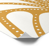 Art Deco geometrisch Zee Shell Poster (Hoek)