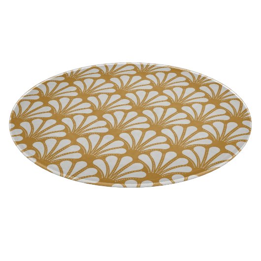 Art Deco geometrisch Zee Shell Snijplank (Hoek)