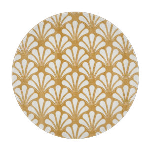 Art Deco geometrisch Zee Shell Snijplank