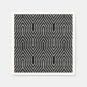 Art Deco Geometrisch - zwart en wit Servetten