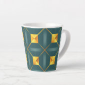 Art Deco Geometrische 12oz Latte Mok (Rechterhoek)