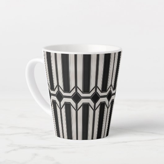 Art Deco geometrische 12oz Mok (Linkerhoek)