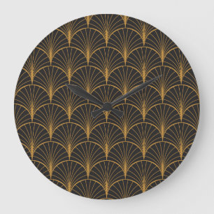 Art Deco geometrische cirkels patroon Grote Klok