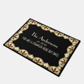 Art Deco Geometrische familienaam Deurmat (Schuin)