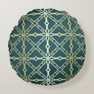 Art-deco, geometrische  luxe rond kussen