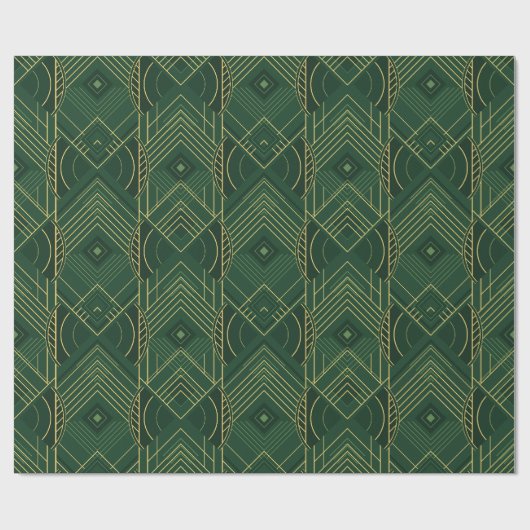 Art Deco Geometrische Opwaartse Beweging - Diep Gr Cadeaupapier (Vlak)