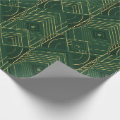 Art Deco Geometrische Opwaartse Beweging - Diep Gr Cadeaupapier (Hoek)